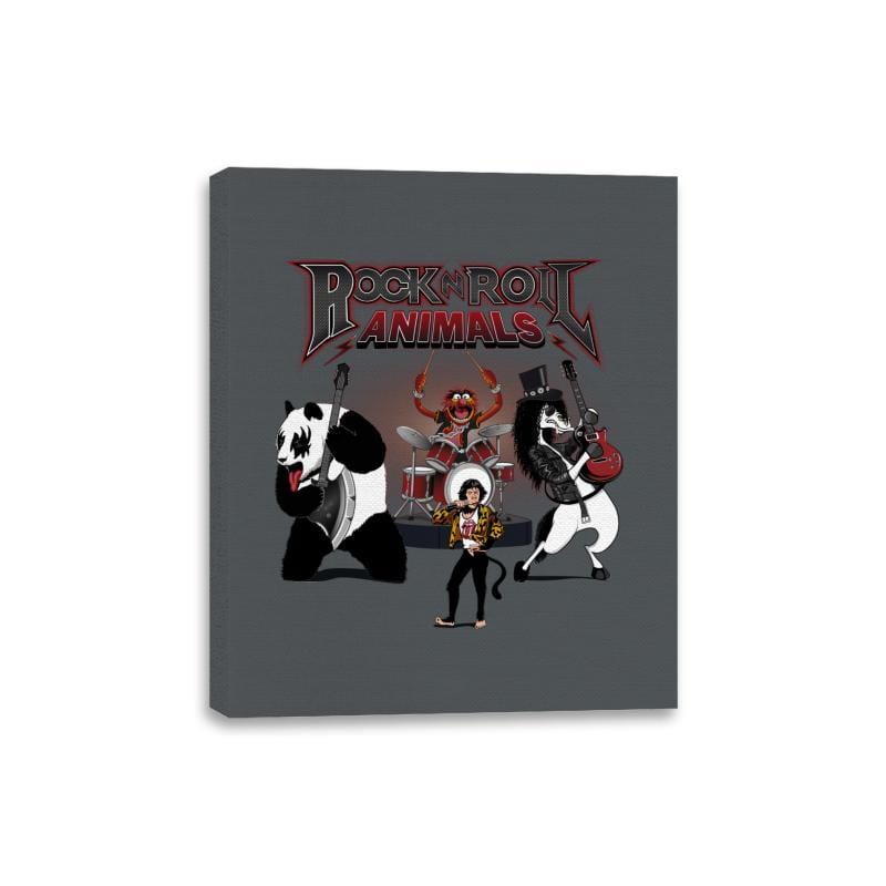 Rock & Roll Animals - Canvas Wraps Canvas Wraps RIPT Apparel 8x10 / Charcoal