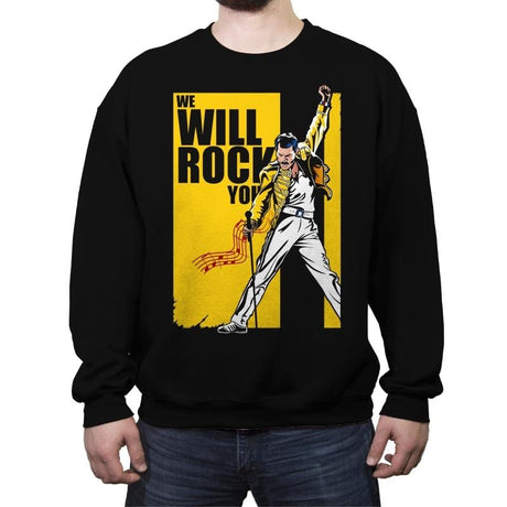 Rock You - Crew Neck Sweatshirt Crew Neck Sweatshirt RIPT Apparel Small / Black