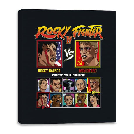 Rocky Fighter - Rocky vs Drago - Canvas Wraps Canvas Wraps RIPT Apparel 16x20 / Black