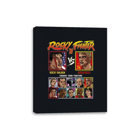 Rocky Fighter - Rocky vs Drago - Canvas Wraps Canvas Wraps RIPT Apparel 8x10 / Black