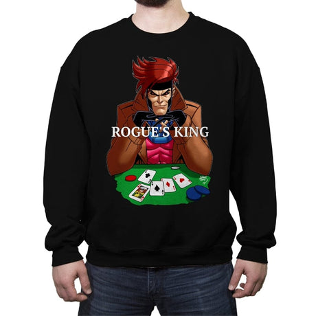 Rogue's King - Crew Neck Sweatshirt Crew Neck Sweatshirt RIPT Apparel Small / Black