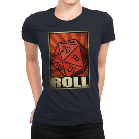 Roll The Dice - Womens Premium T-Shirts RIPT Apparel Small / Midnight Navy