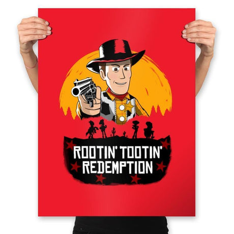 Rootin’ Tootin’ Redemption - Prints Posters RIPT Apparel 18x24 / Red