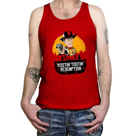 Rootin’ Tootin’ Redemption - Tanktop Tanktop RIPT Apparel X-Small / Red