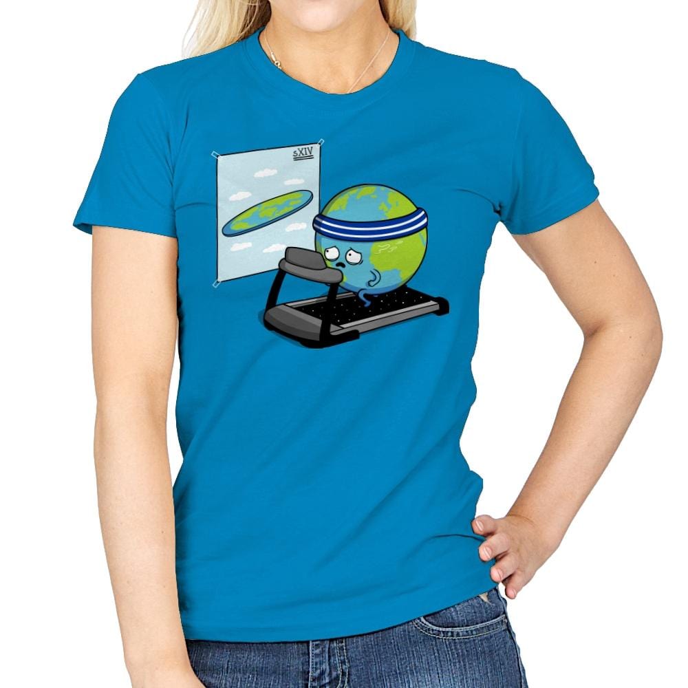 Round Earth! - Raffitees - Womens T-Shirts RIPT Apparel Small / Sapphire