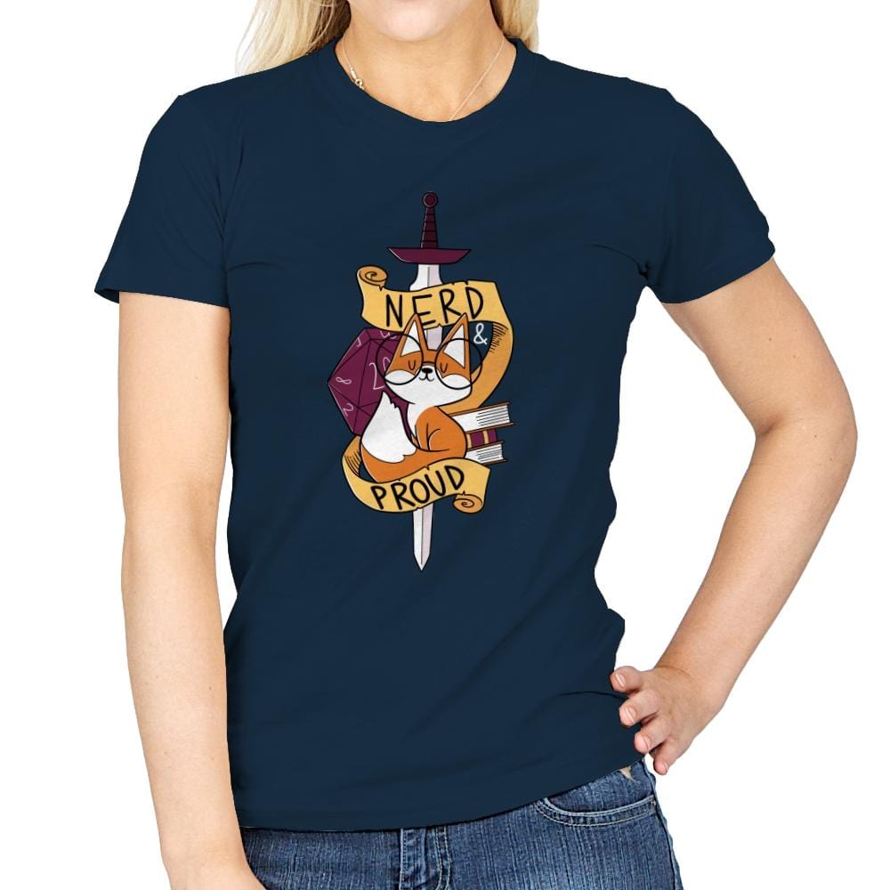 RPG Fox - Womens T-Shirts RIPT Apparel Small / Navy