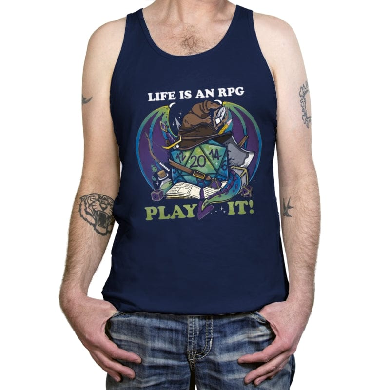 Rpg Life - Tanktop Tanktop RIPT Apparel X-Small / Navy