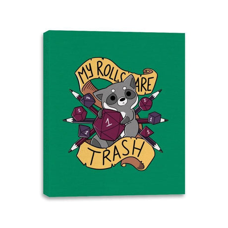 RPG Raccoon - Canvas Wraps Canvas Wraps RIPT Apparel 11x14 / Kelly