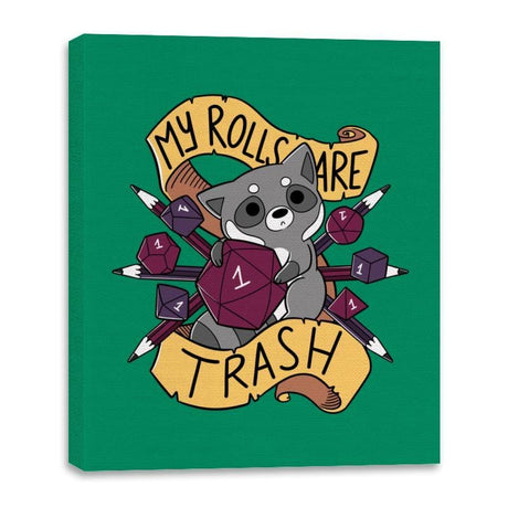 RPG Raccoon - Canvas Wraps Canvas Wraps RIPT Apparel 16x20 / Kelly