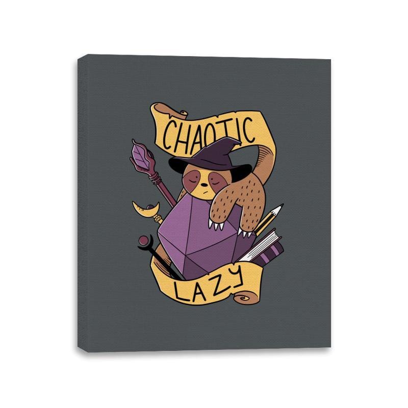 RPG Sloth - Canvas Wraps Canvas Wraps RIPT Apparel 11x14 / Charcoal