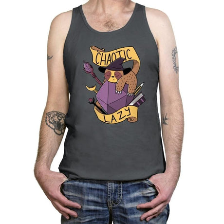 RPG Sloth - Tanktop Tanktop RIPT Apparel X-Small / Asphalt