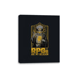 RPGs are my Religion - Canvas Wraps Canvas Wraps RIPT Apparel 8x10 / Black