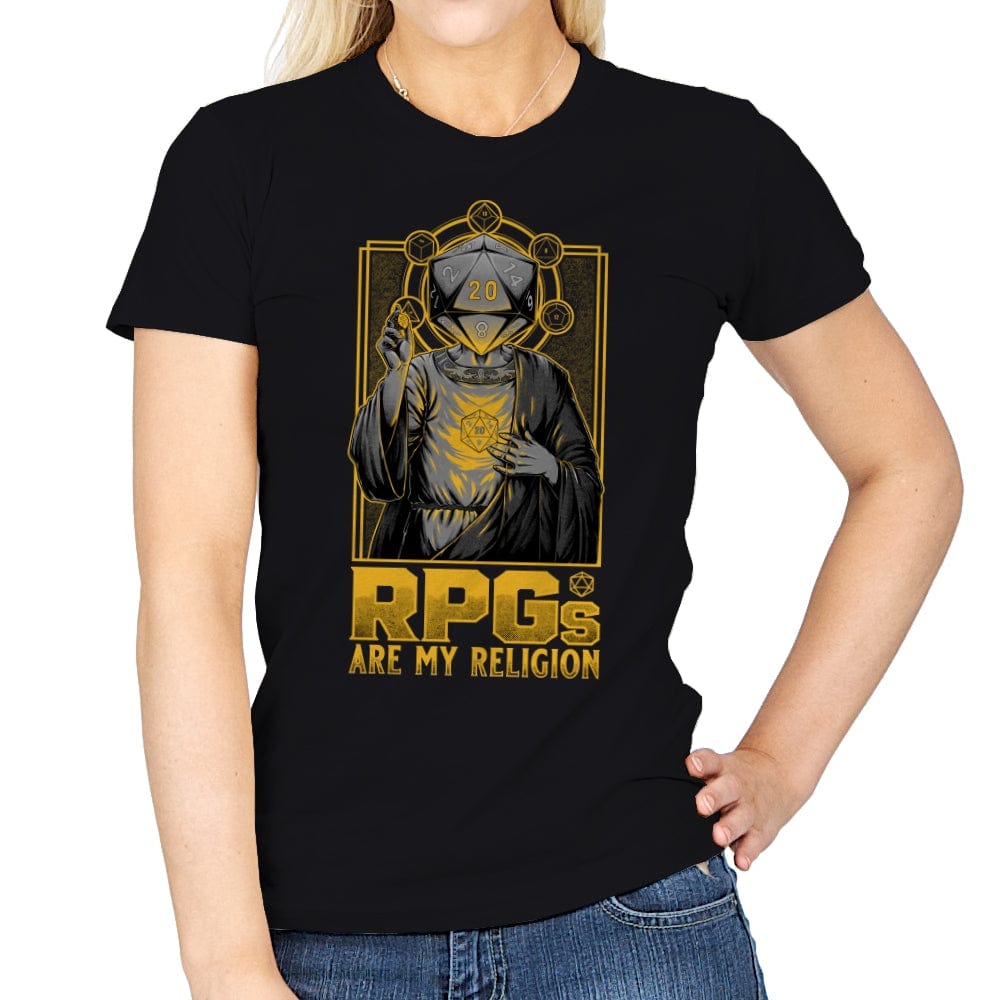 RPGs are my Religion - Womens T-Shirts RIPT Apparel Small / Black