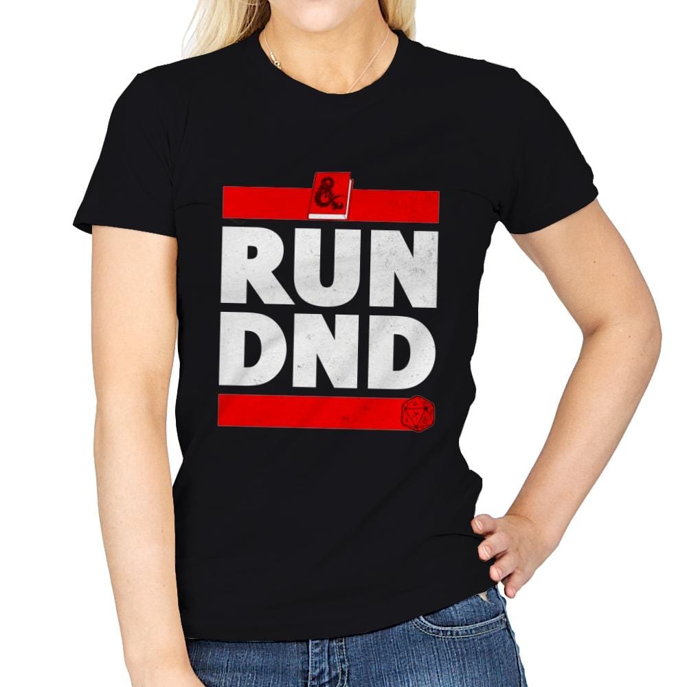 RUN DND - Womens T-Shirts RIPT Apparel Small / Black