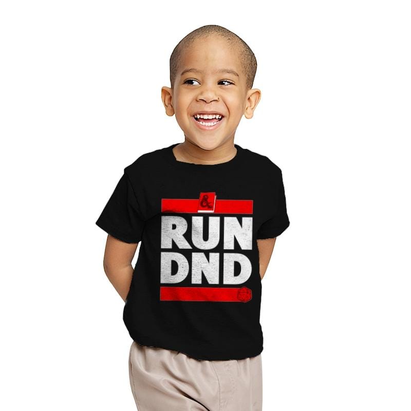 RUN DND - Youth T-Shirts RIPT Apparel X-small / Black