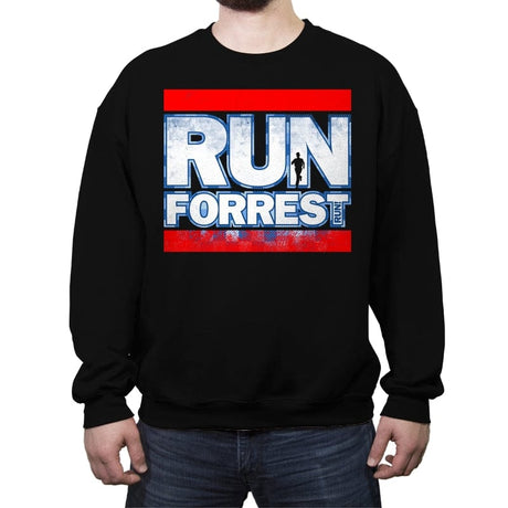 Run Forrest - Crew Neck Sweatshirt Crew Neck Sweatshirt RIPT Apparel Small / Black