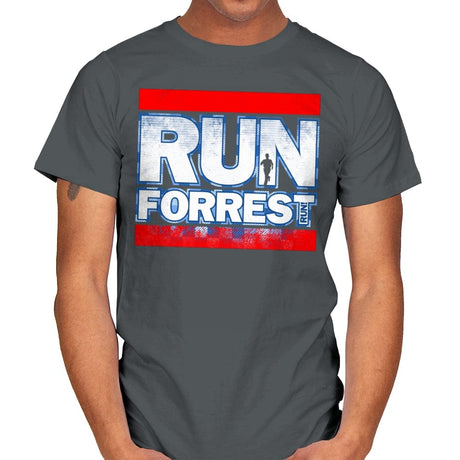 Run Forrest - Mens T-Shirts RIPT Apparel Small / Charcoal