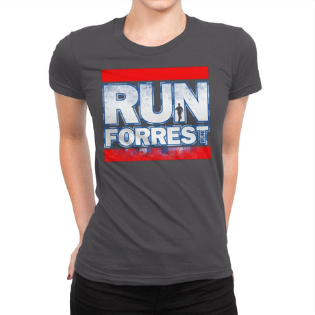 Run Forrest - Womens Premium T-Shirts RIPT Apparel Small / Heavy Metal