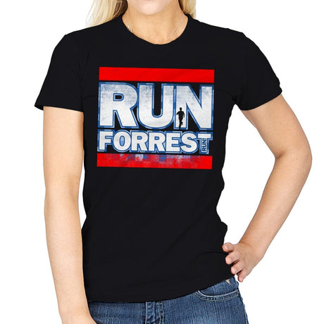 Run Forrest - Womens T-Shirts RIPT Apparel Small / Black