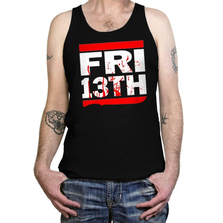 Run From Jason - Tanktop Tanktop RIPT Apparel X-Small / Black