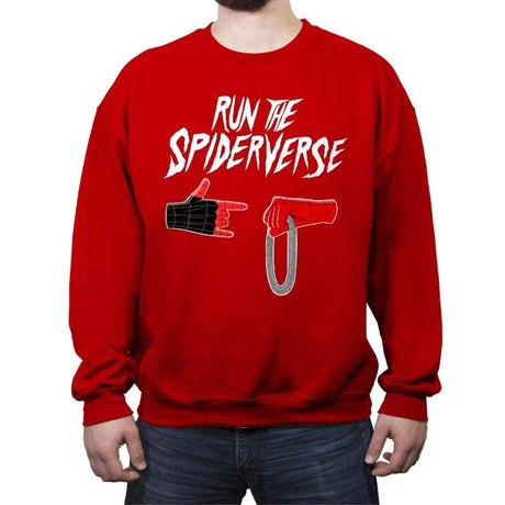 Run The Spiderverse  - Crew Neck Sweatshirt Crew Neck Sweatshirt RIPT Apparel