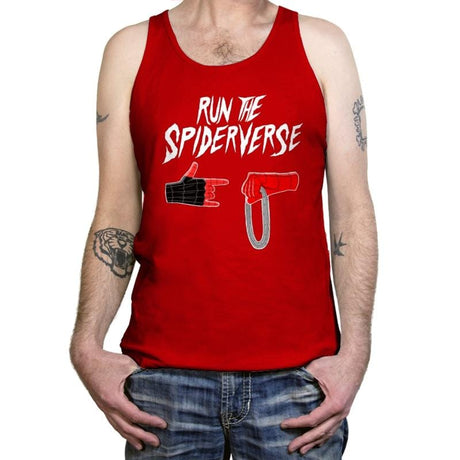 Run The Spiderverse  - Tanktop Tanktop RIPT Apparel X-Small / Red