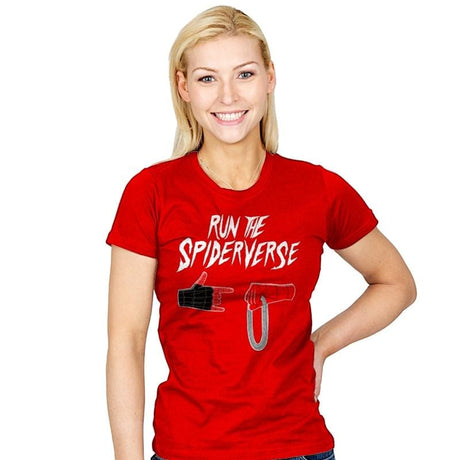 Run The Spiderverse  - Womens T-Shirts RIPT Apparel