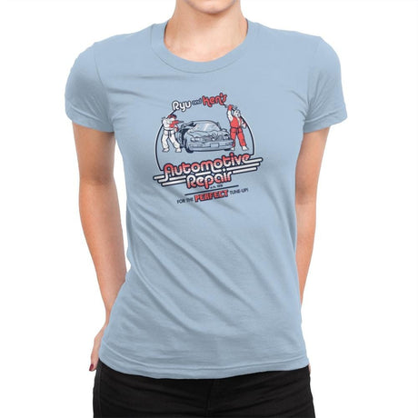 Ryu and Ken's Automotive Repair Exclusive - Womens Premium T-Shirts RIPT Apparel Small / Cancun