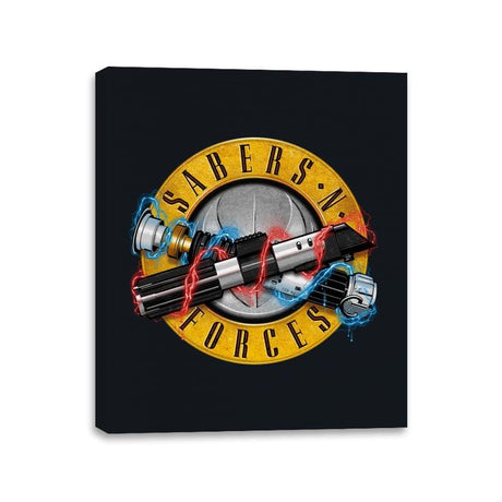 Sabers 'N' Forces - Canvas Wraps Canvas Wraps RIPT Apparel 11x14 / Black