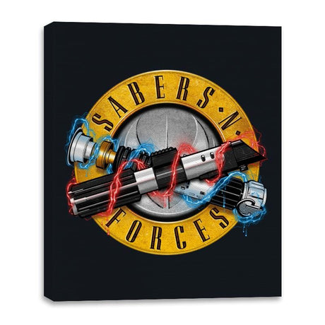 Sabers 'N' Forces - Canvas Wraps Canvas Wraps RIPT Apparel 16x20 / Black