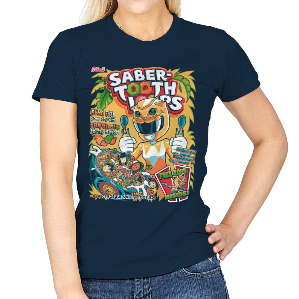 Sabertooth Loops - Womens T-Shirts RIPT Apparel Small / Navy