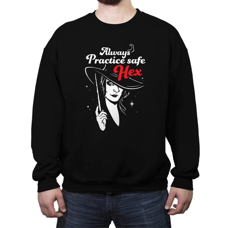 Safe Hex - Crew Neck Sweatshirt Crew Neck Sweatshirt RIPT Apparel Small / Black