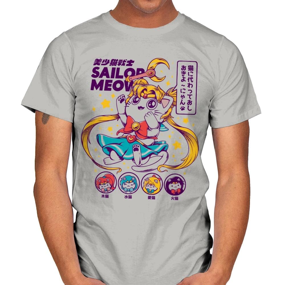 Sailor Meow - Best Seller - Mens T-Shirts RIPT Apparel Small / Ice Grey