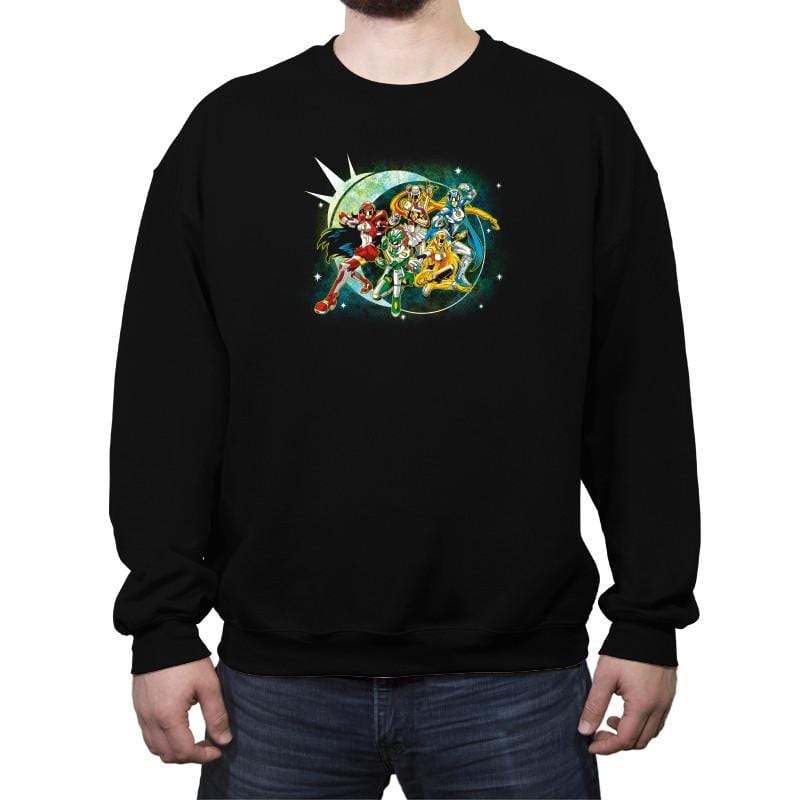 Sailor Rangers GO! - Crew Neck Sweatshirt Crew Neck Sweatshirt RIPT Apparel Small / Black