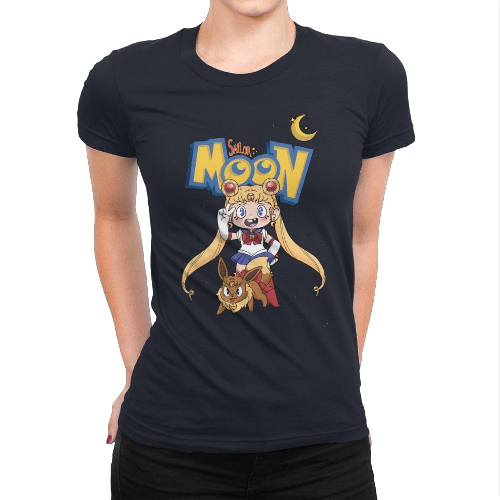 Sailormon  - Womens Premium T-Shirts RIPT Apparel Small / Midnight Navy