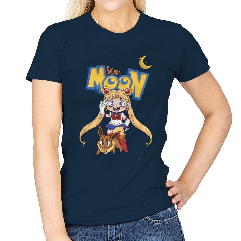 Sailormon  - Womens T-Shirts RIPT Apparel Small / Navy