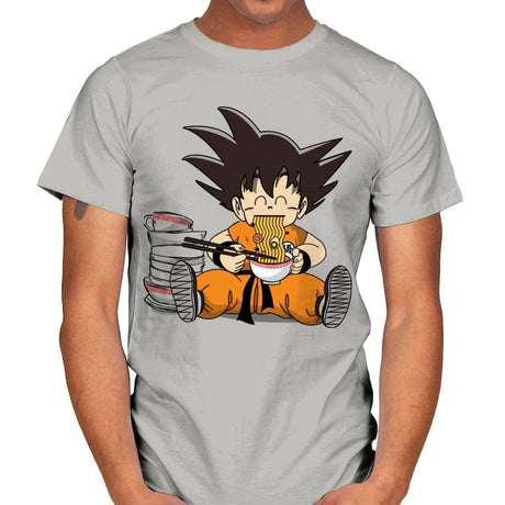 Saiyan Breakfast - Mens T-Shirts RIPT Apparel Small / Ice Grey