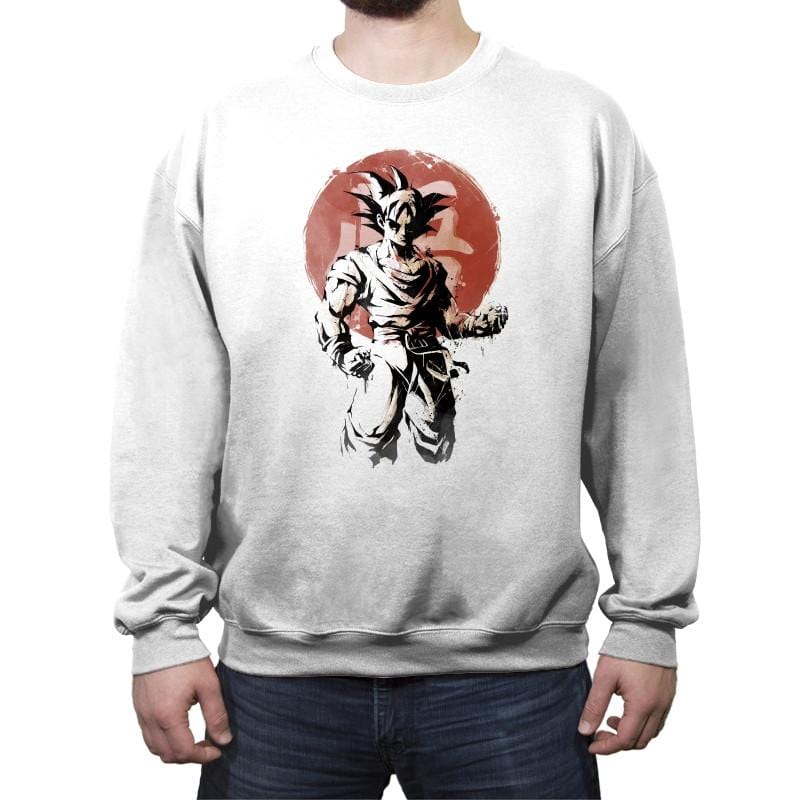 Saiyan Sun - Crew Neck Sweatshirt Crew Neck Sweatshirt RIPT Apparel Small / White