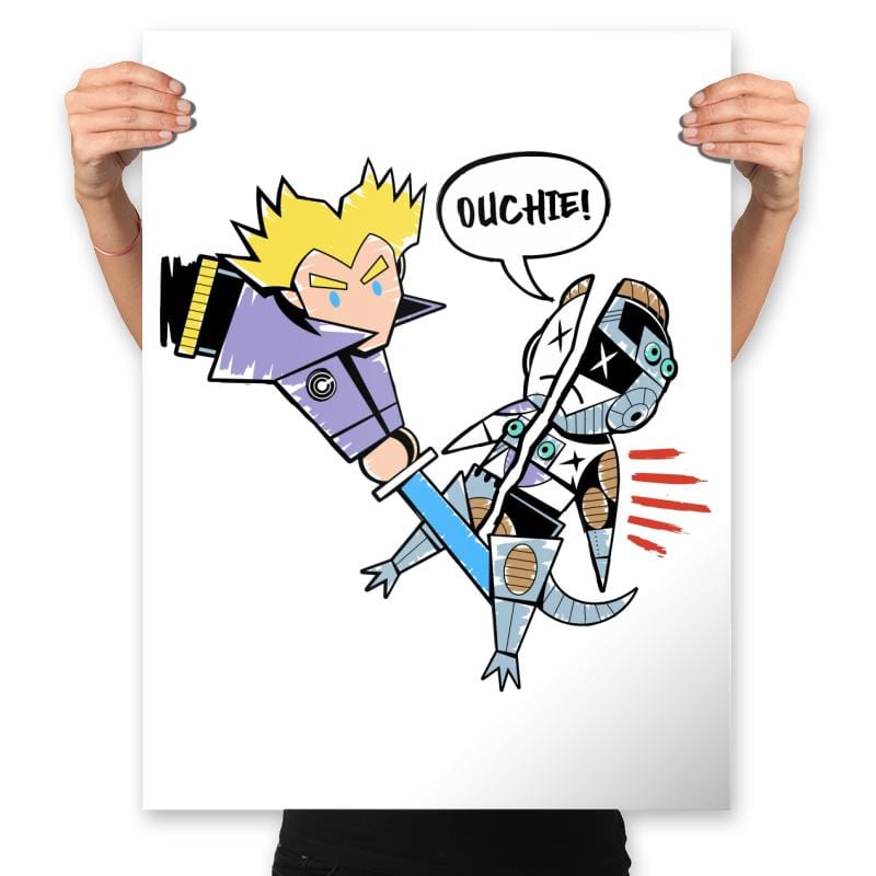 Saiyan Sword Cut - Prints Posters RIPT Apparel 18x24 / White