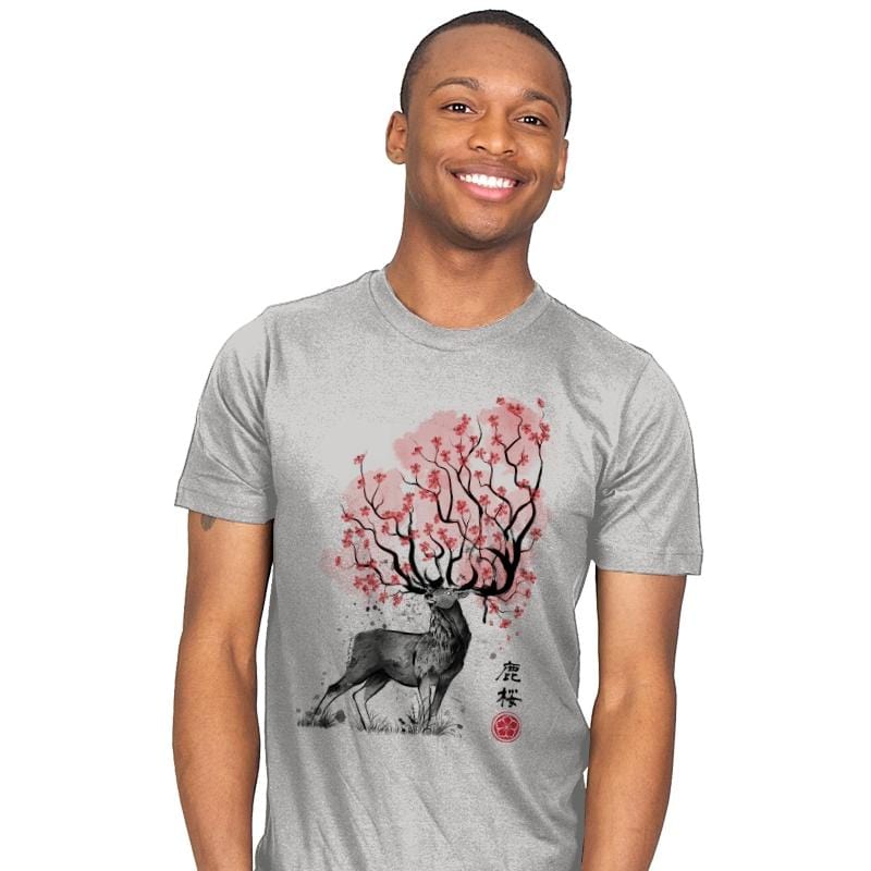 Sakura Deer - Mens T-Shirts RIPT Apparel