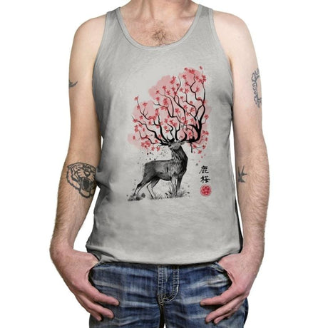 Sakura Deer - Tanktop Tanktop RIPT Apparel