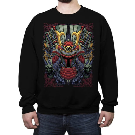 Samurai Bobba - Crew Neck Sweatshirt Crew Neck Sweatshirt RIPT Apparel Small / Black