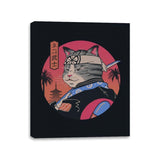 Samurai Cat - Canvas Wraps Canvas Wraps RIPT Apparel 11x14 / Black