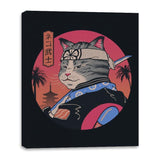 Samurai Cat - Canvas Wraps Canvas Wraps RIPT Apparel 16x20 / Black