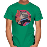 Samurai Cat - Mens T-Shirts RIPT Apparel Small / Kelly