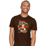 Samurai Cereal - Mens T-Shirts RIPT Apparel Small / Brown