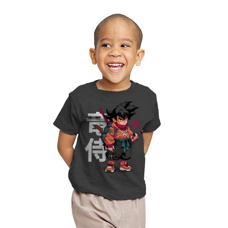 Samurai Dragon - Youth T-Shirts RIPT Apparel X-small / Charcoal