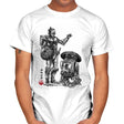 Samurai Droids Sumi-e - Mens T-Shirts RIPT Apparel Small / White