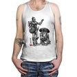 Samurai Droids Sumi-e - Tanktop Tanktop RIPT Apparel X-Small / White