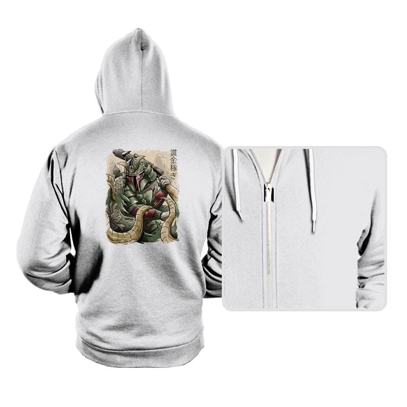 Samurai Hunter - Hoodies Hoodies RIPT Apparel Small / White